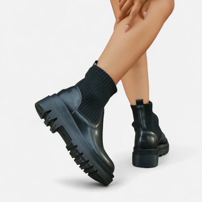 Botas de Cano Curto Slip-On Modernas para Mulheres