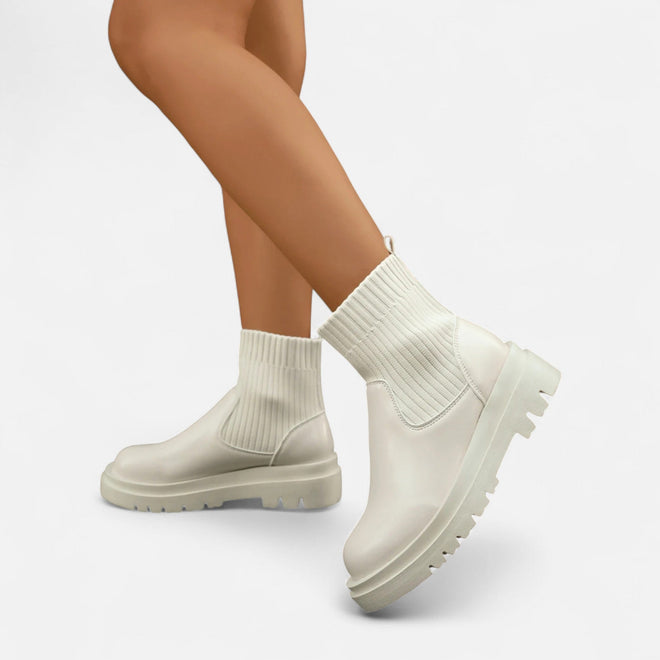 Botas de Cano Curto Slip-On Modernas para Mulheres