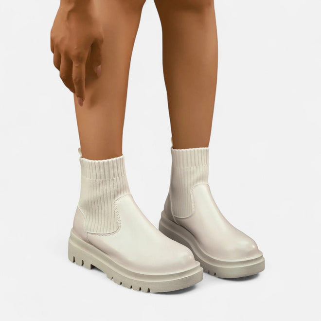 Botas de Cano Curto Slip-On Modernas para Mulheres