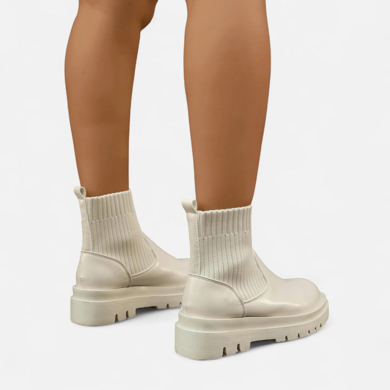 Botas de Cano Curto Slip-On Modernas para Mulheres