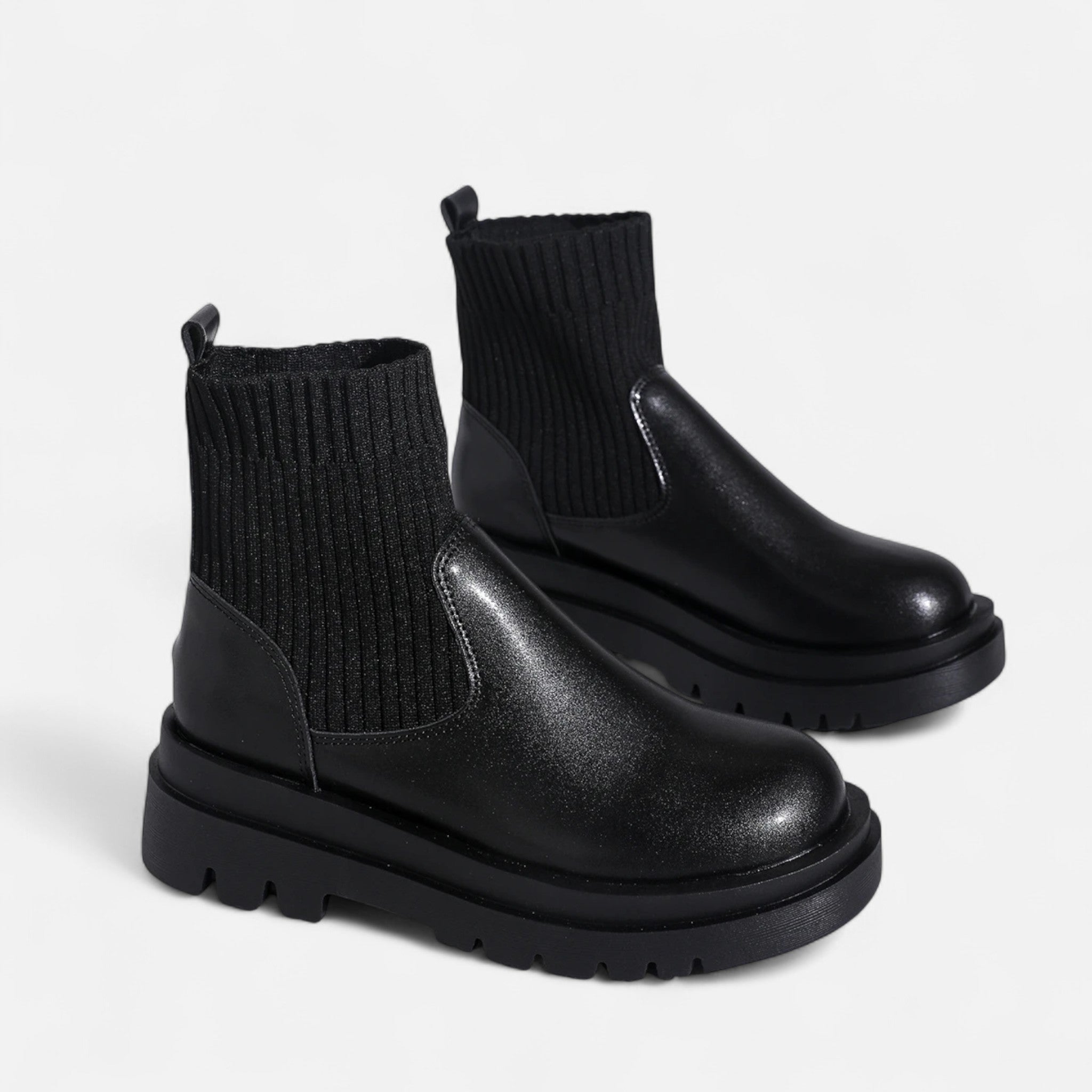 Botas de Cano Curto Slip-On Modernas para Mulheres