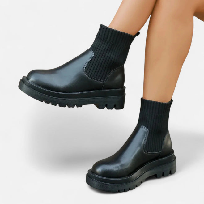 Botas de Cano Curto Slip-On Modernas para Mulheres
