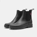 Botas de Chuva Curtas Impermeáveis e Leves para Mulheres Preto