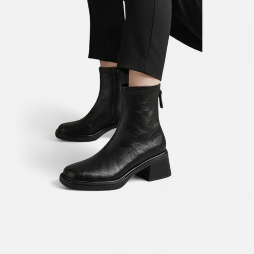 Botas de Couro Femininas – Clássico Urbano Refinado