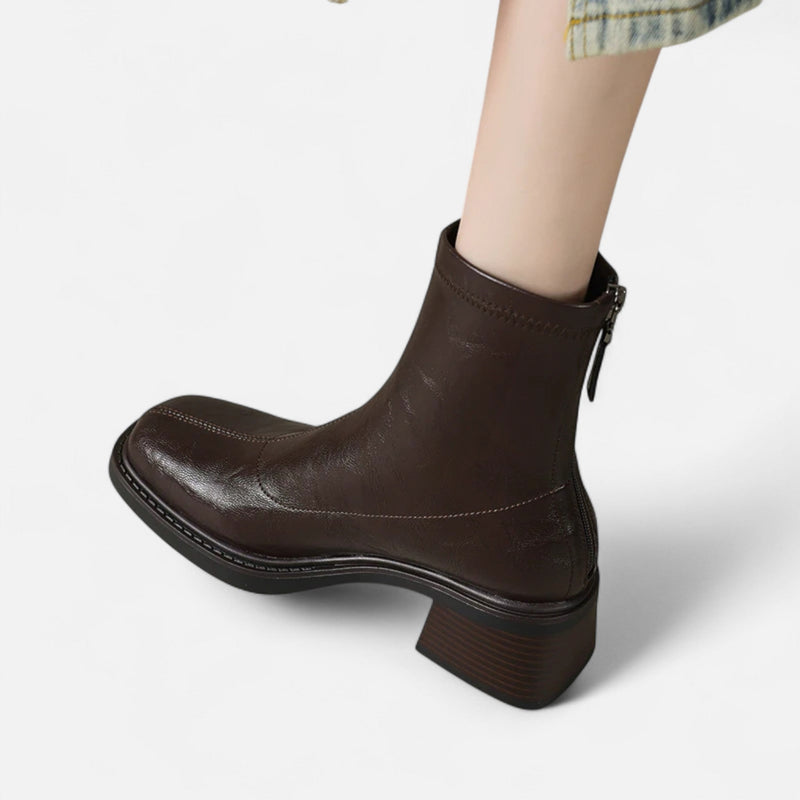 Botas de Couro Femininas – Clássico Urbano Refinado