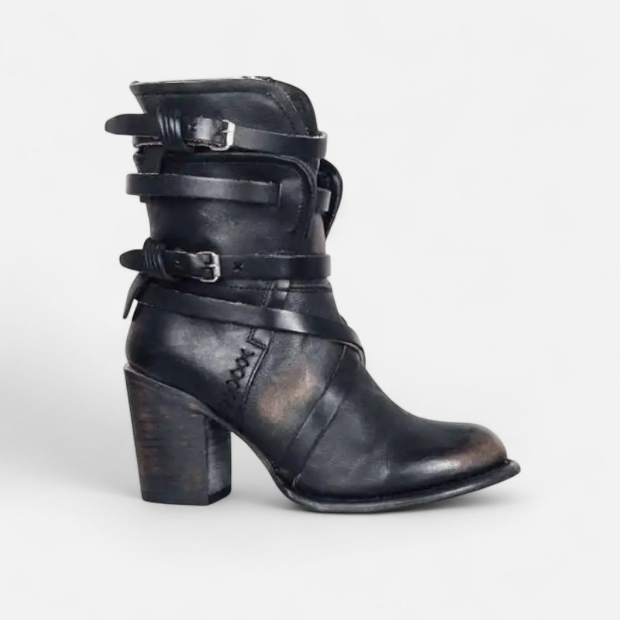 Botas de Couro Femininas até o Joelho – Elegância do Patrimônio de Inverno Preto