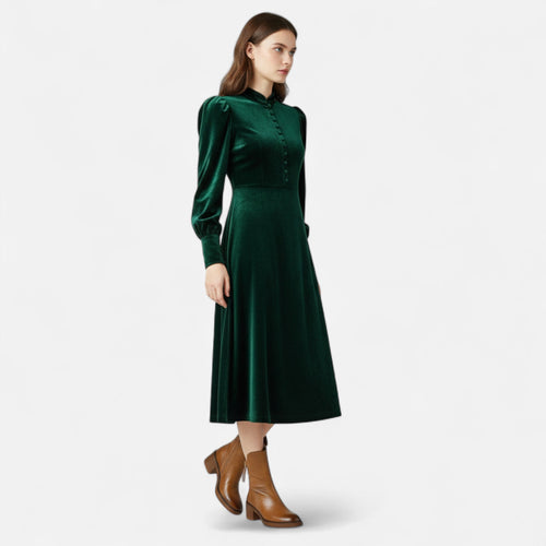 Botas de Couro Rasteiras de Salto Baixo para Mulheres