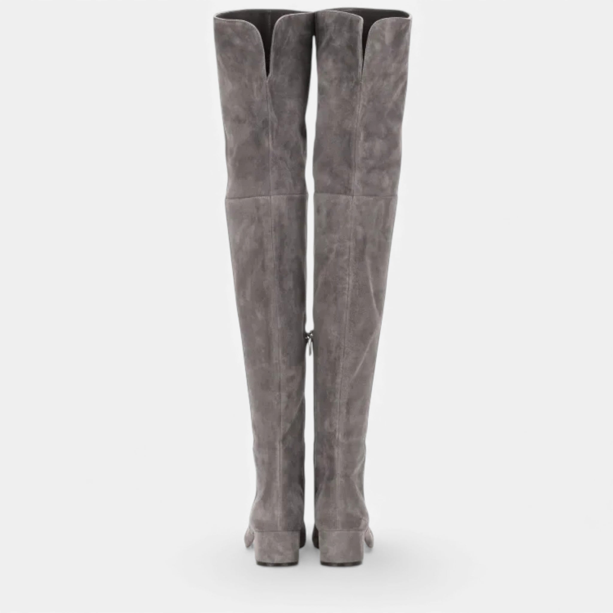Botas de Inverno em Camurça Sintética para Mulheres, Acima do Joelho