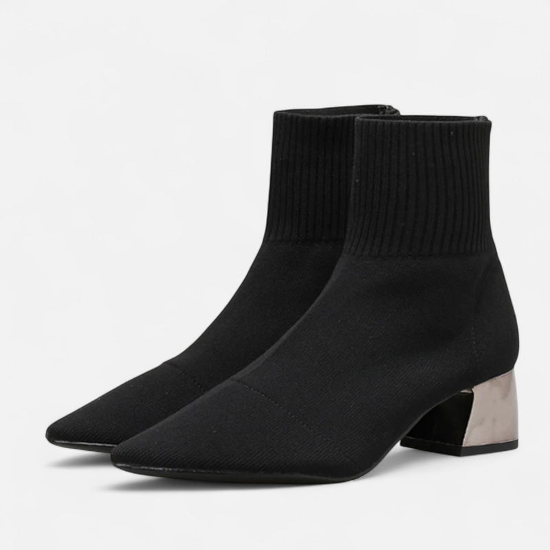 Botas de Meia Femininas – Elegância Esculpida para o Outono Preto
