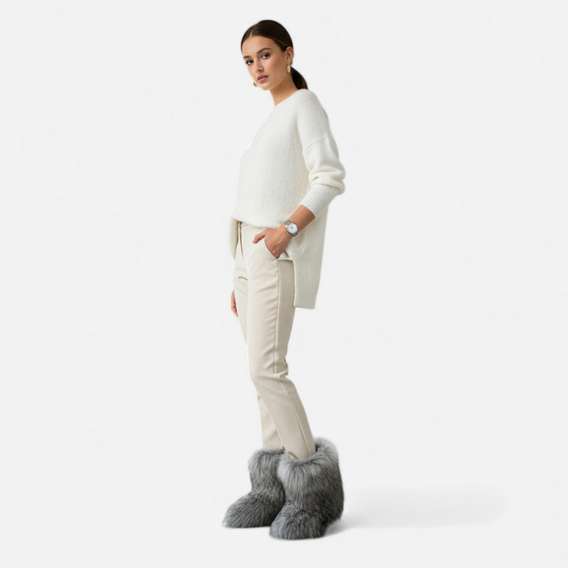 Botas de Pelúcia Sintética | Conforto Luxuoso para o Inverno