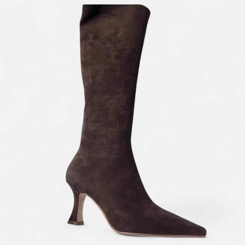 Botas de Salto Alto em Camurça para Mulheres
