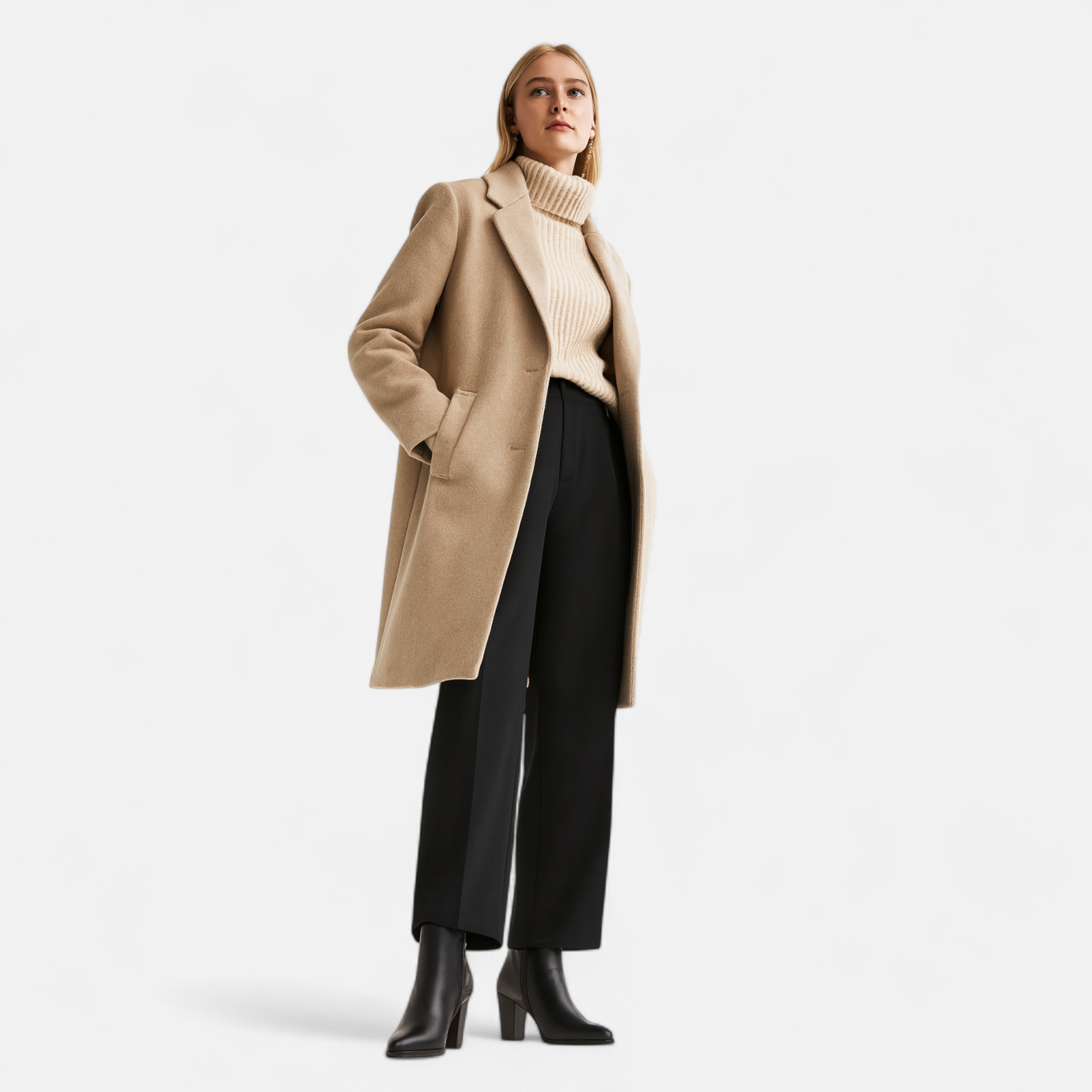Botas de Salto com Zíper Retro Femininas