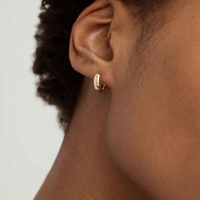 Brincos Argola Minimal 14K N. 1000
