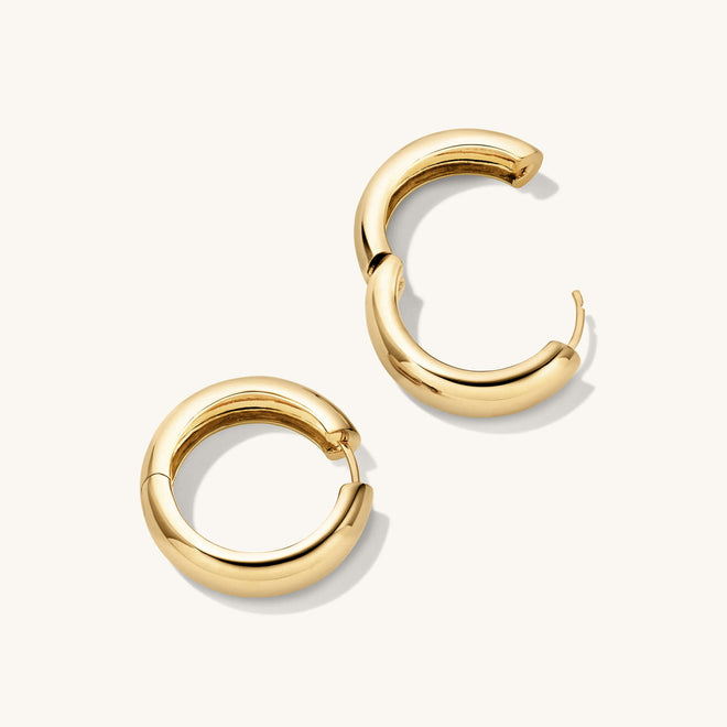 Brincos Argola Minimal 14K N. 1000