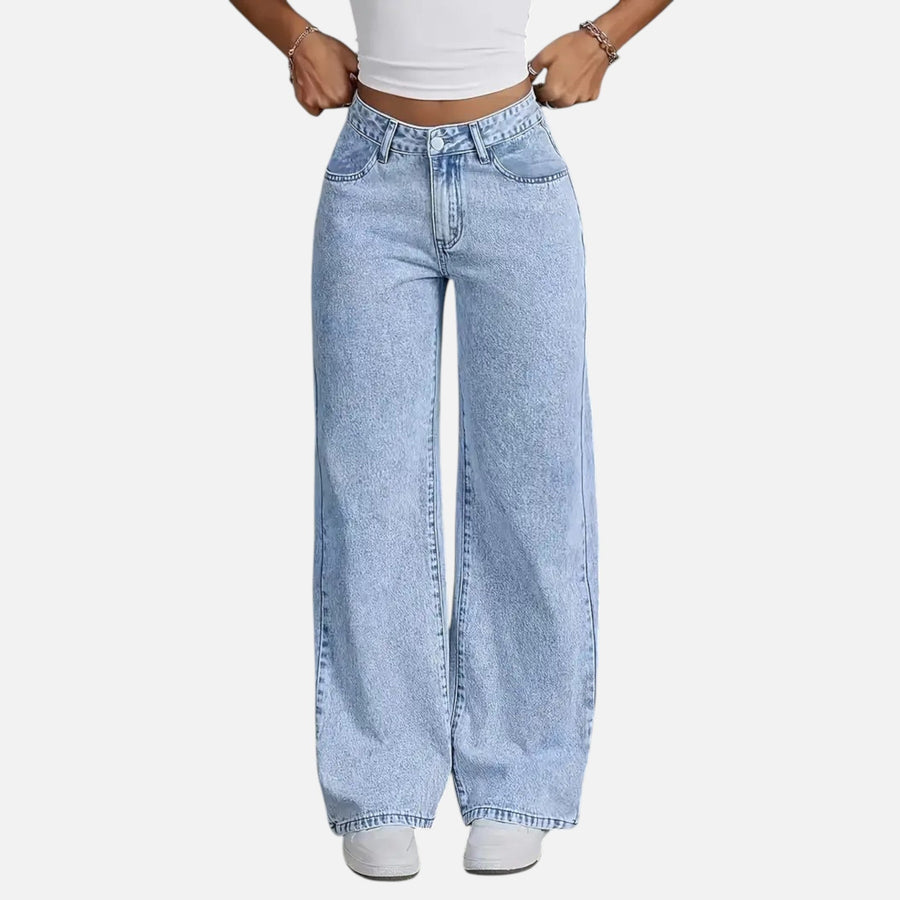 Calças Jeans Femininas Largas – Clássico Casual Sob Medida