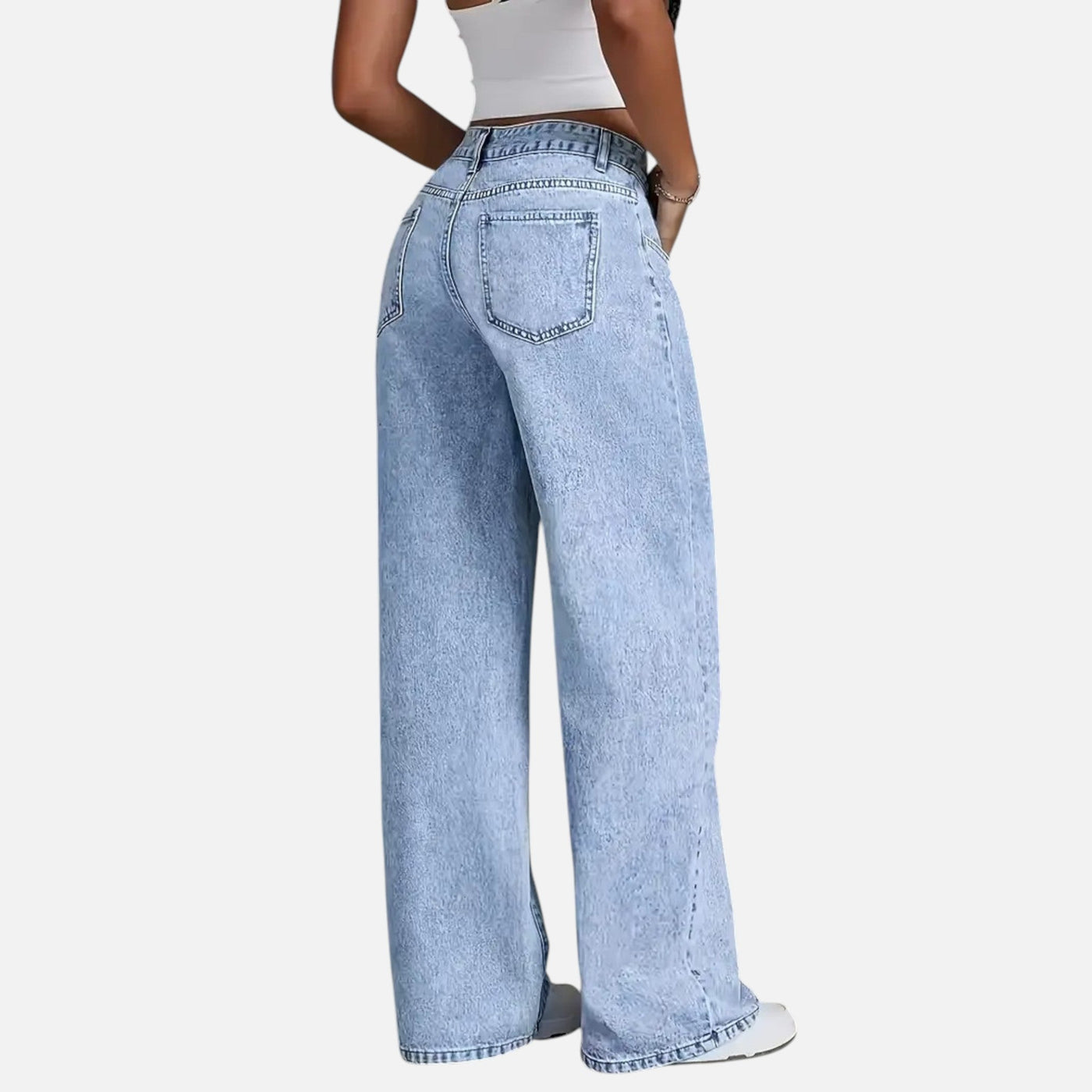 Calças Jeans Femininas Largas – Clássico Casual Sob Medida
