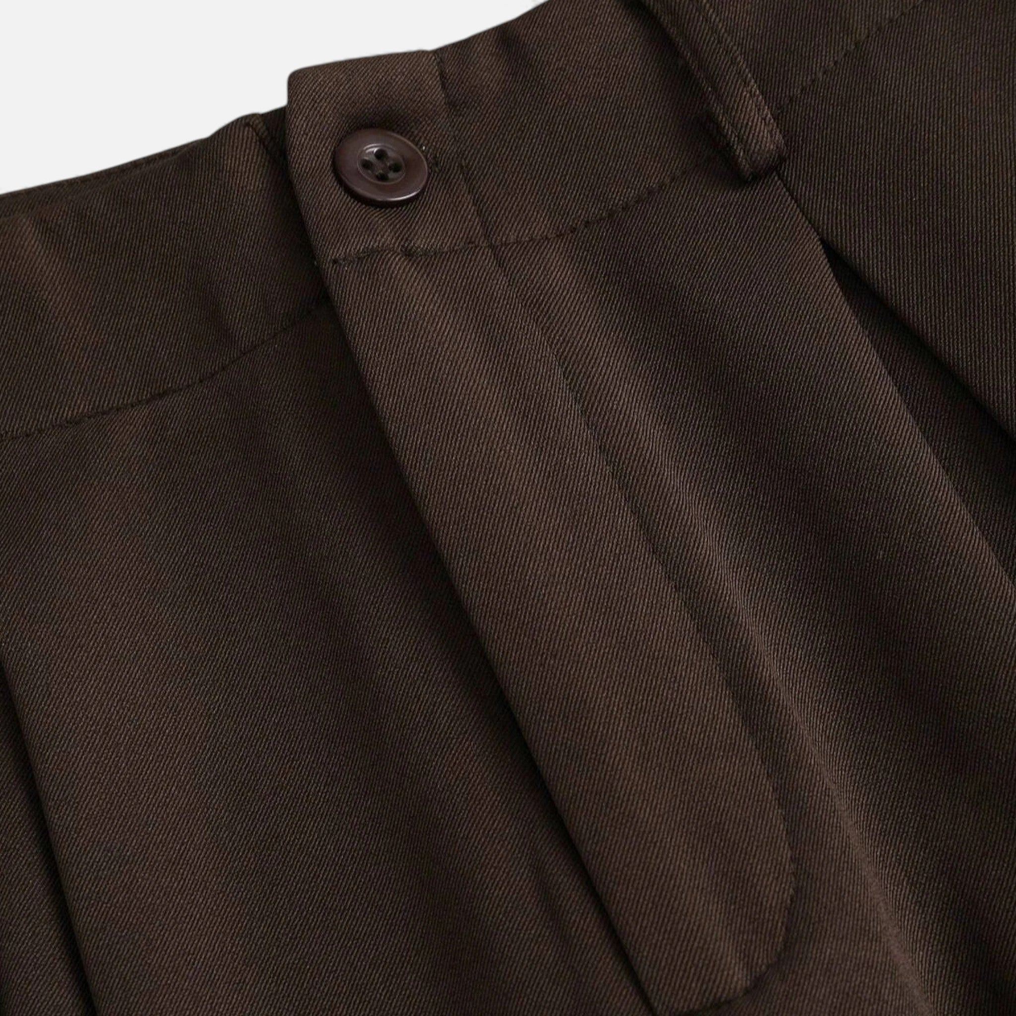 Calças Largas Plissadas em Jacquard para Mulheres