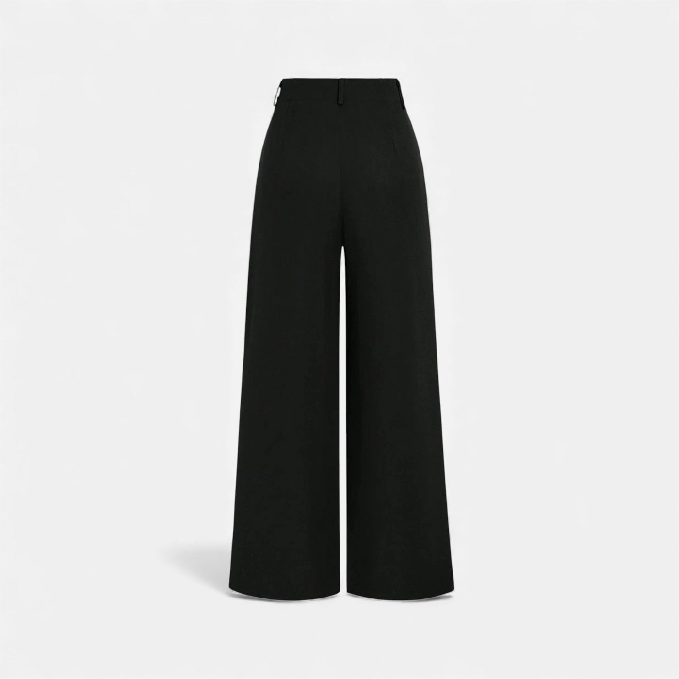 Calças Largas Plissadas em Jacquard para Mulheres