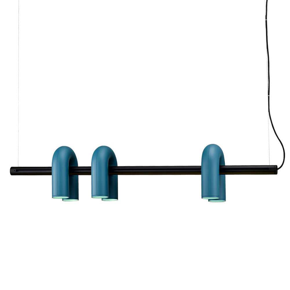 Candelabro Cirkus 3 braços L 47.2″ x A 9.4″ Azul