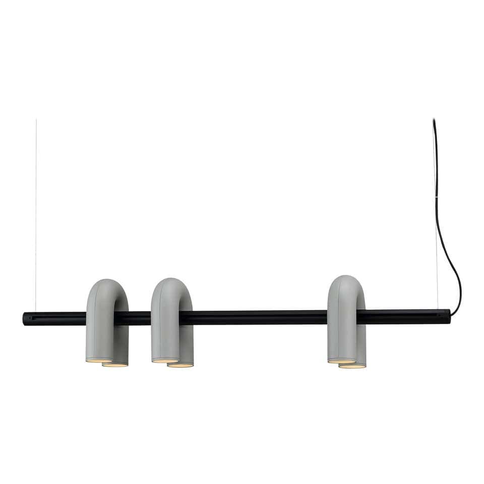 Candelabro Cirkus 3 braços L 47.2″ x A 9.4″ Cinza