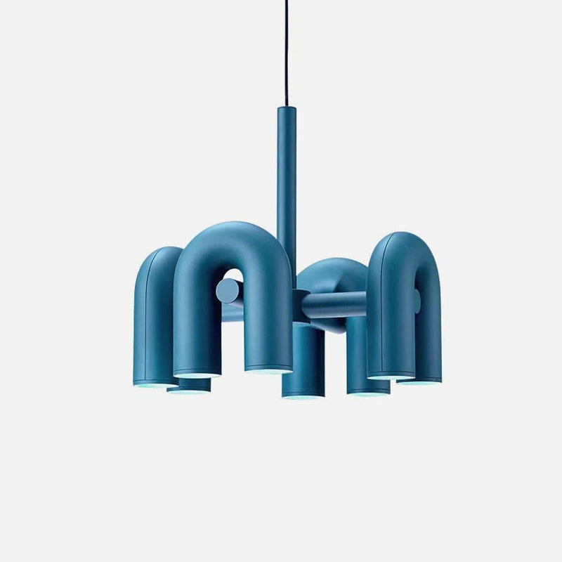 Candelabro Cirkus 4 braços ∅ 23.6″ x A 14.8″ Azul