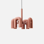 Candelabro Cirkus 4 braços ∅ 23.6″ x A 14.8″ Laranja