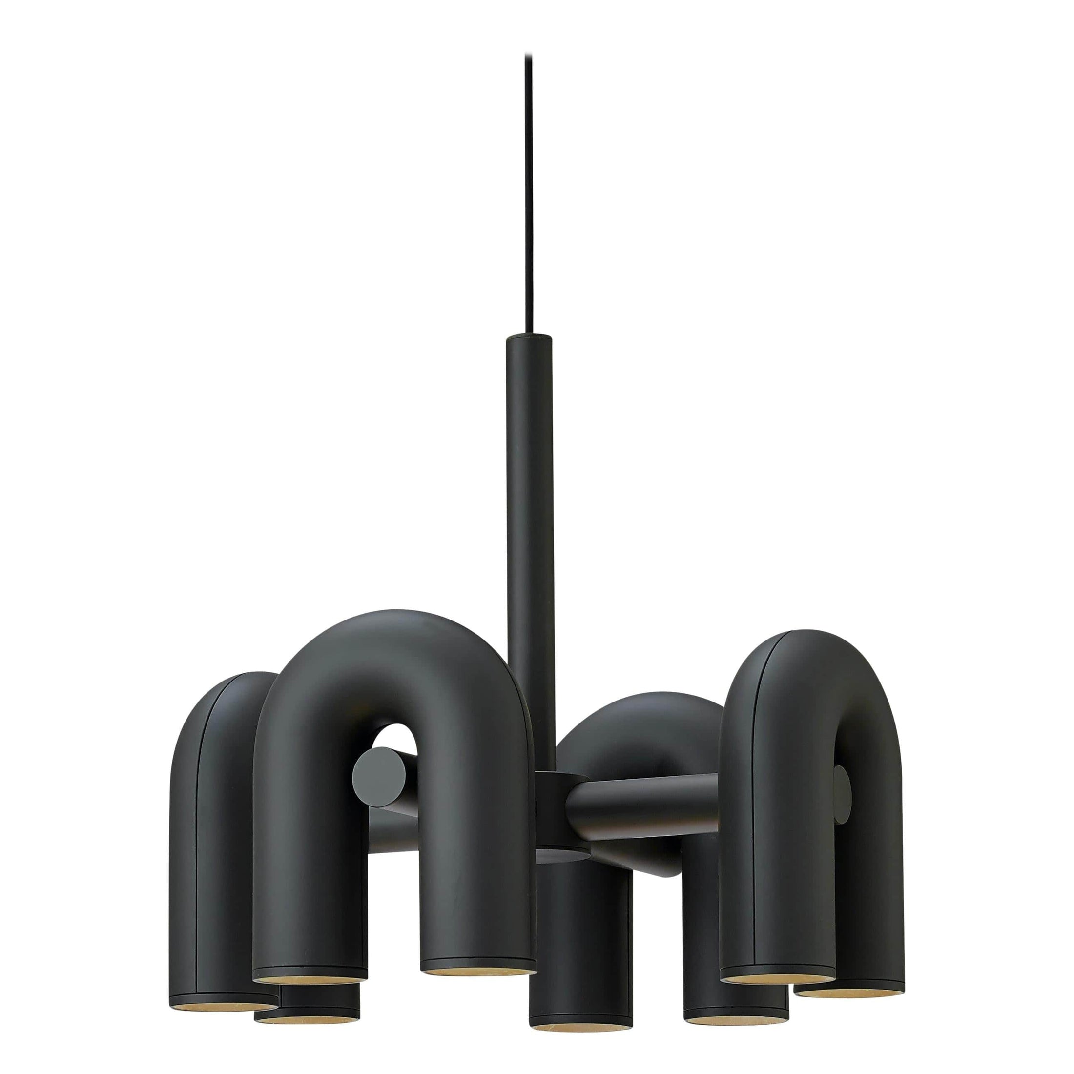 Candelabro Cirkus 4 braços ∅ 23.6″ x A 14.8″ Preto