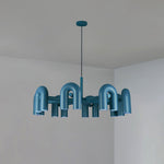 Candelabro Cirkus 8 braços ∅ 39.4″ x A 14.8″ Azul