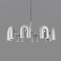 Candelabro Cirkus 8 braços ∅ 39.4″ x A 14.8″ Cinza