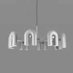 Candelabro Cirkus 8 braços ∅ 39.4″ x A 14.8″ Cinza