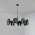Candelabro Cirkus 8 braços ∅ 39.4″ x A 14.8″ Preto