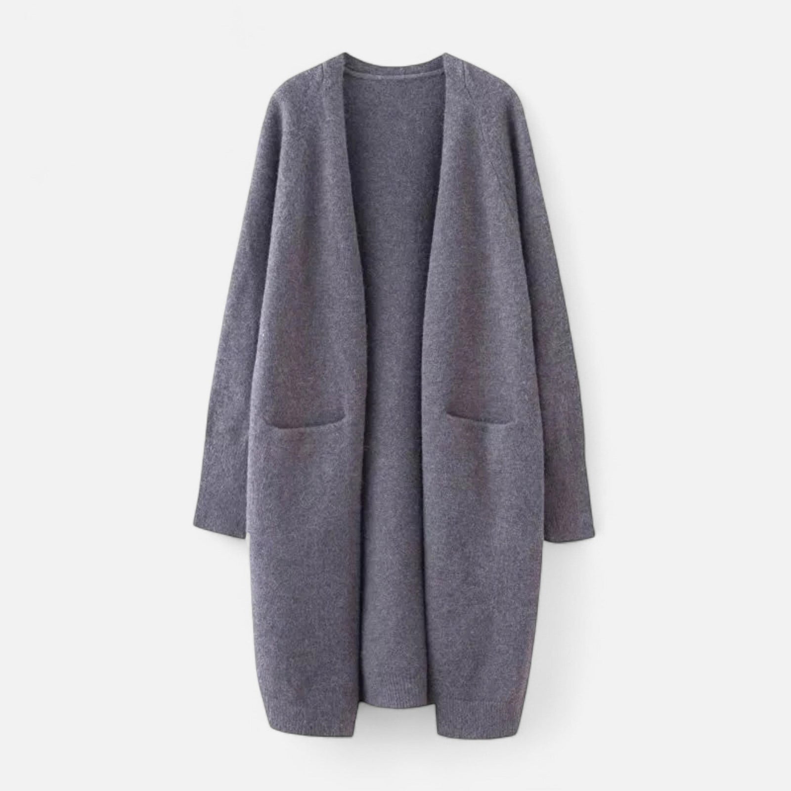 Cardigan Feminino de Tricô Grosso com Decote em V para o Outono
