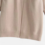 Cardigan Feminino de Tricô Grosso com Decote em V para o Outono