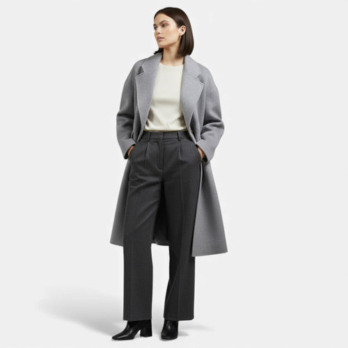 Casa Dresson | Casaco de Inverno em Lã com Dois Bolsos para Mulheres em Estilo Elegante