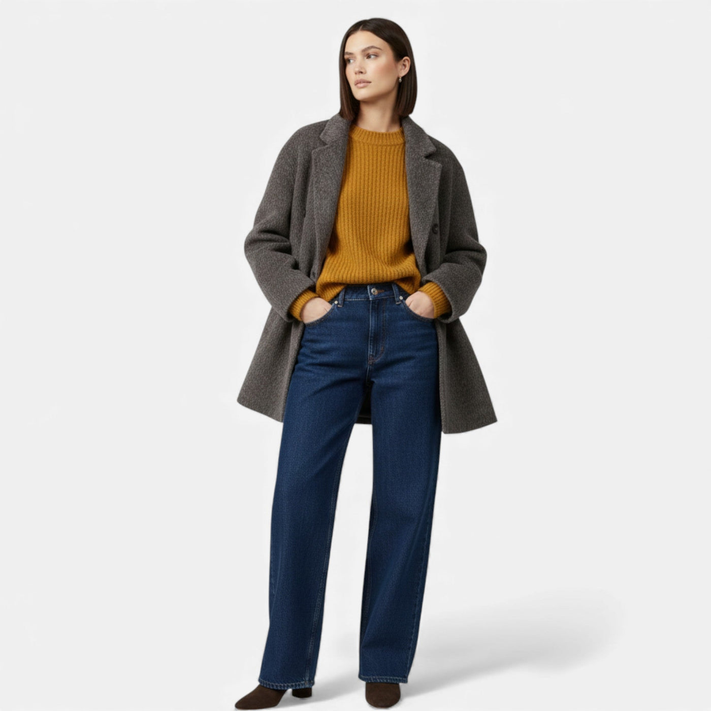 Casaco Clássico de Lã para Mulheres - Elegância Atemporal
