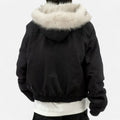 Casaco Feminino de Inverno com Capuz – Estilo Vintage e Gola de Pele