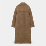 Casaco Teddy Duplo Feminino de Comprimento Longo