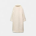 Casaco Teddy Duplo Feminino de Comprimento Longo