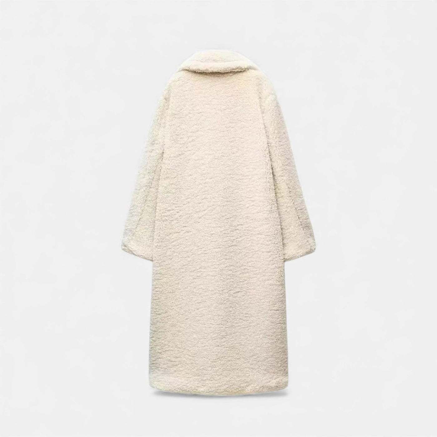 Casaco Teddy Duplo Feminino de Comprimento Longo