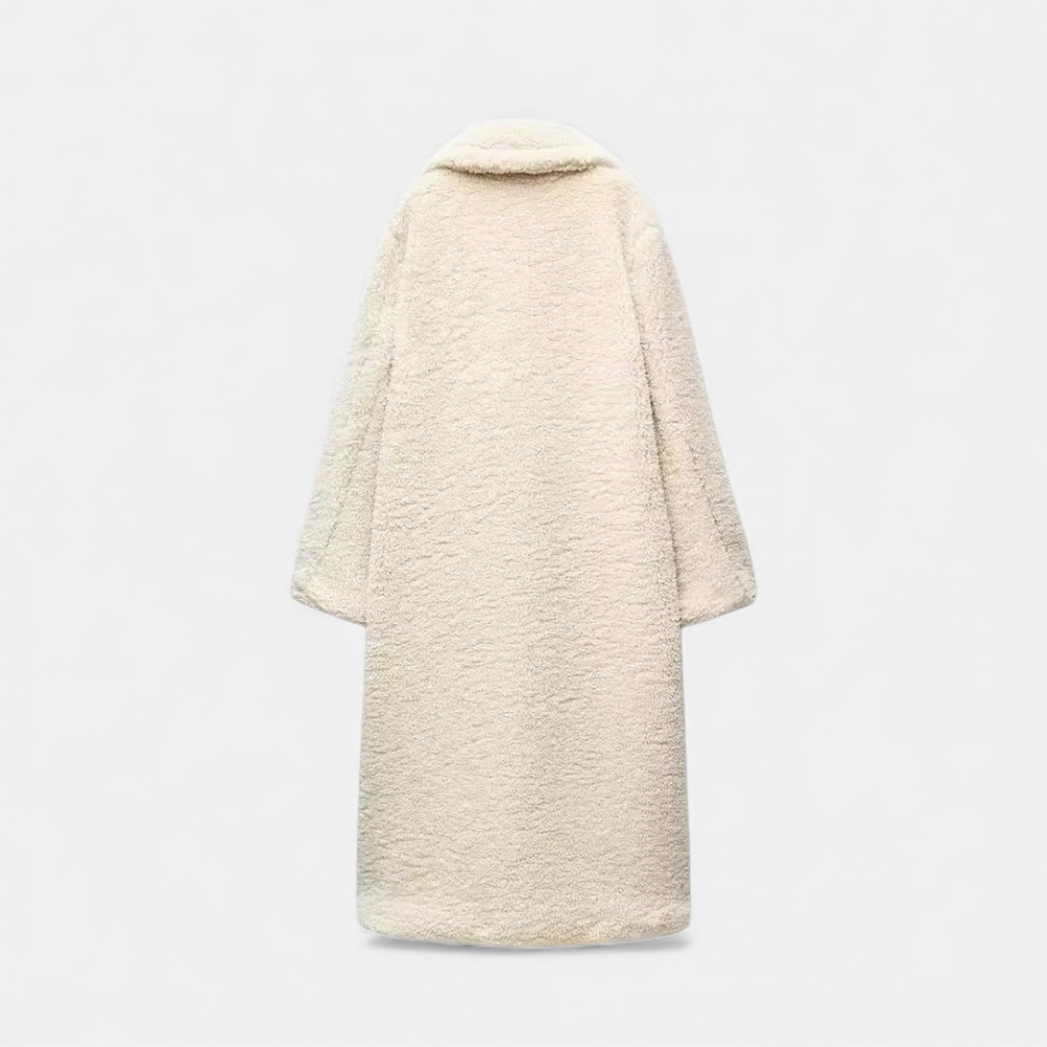 Casaco Teddy Duplo Feminino de Comprimento Longo