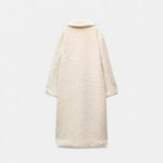 Casaco Teddy Duplo Feminino de Comprimento Longo