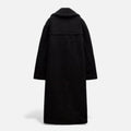Casaco Teddy Duplo Feminino de Comprimento Longo