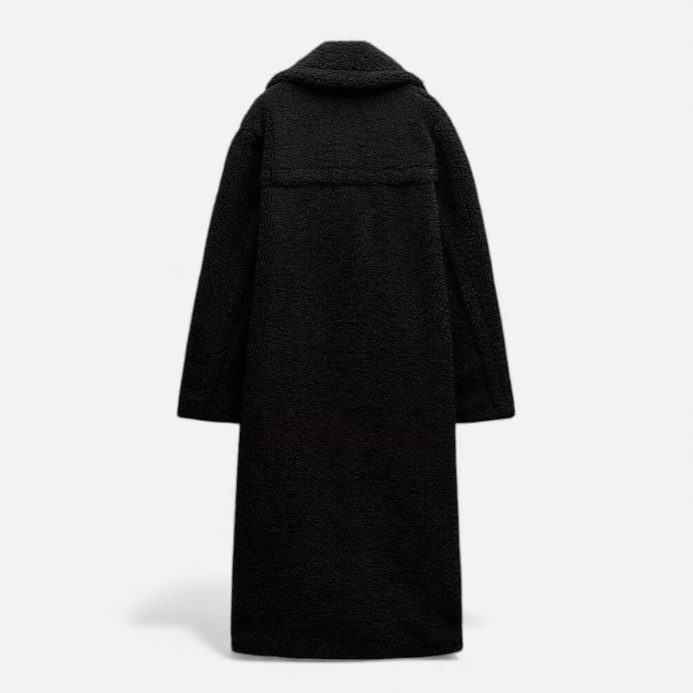 Casaco Teddy Duplo Feminino de Comprimento Longo