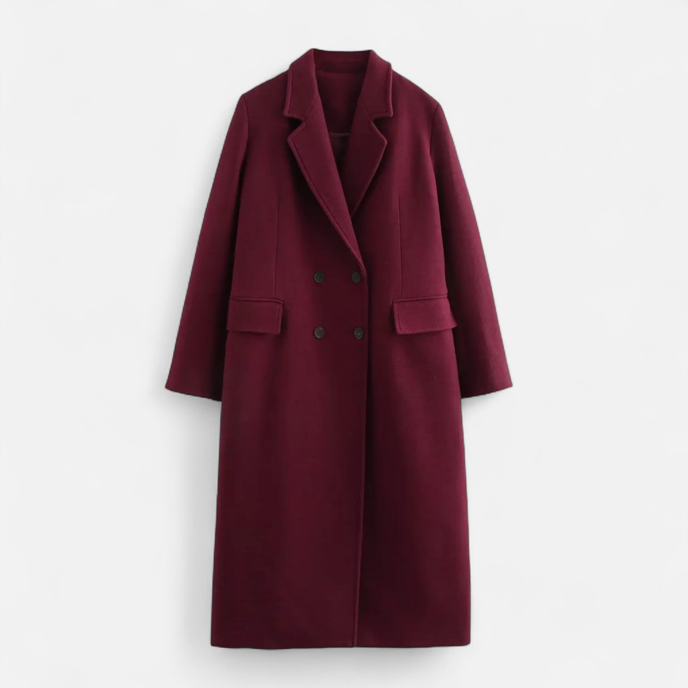 Casaco Trench Elegante para Mulheres – Estilo Refinado e Sofisticado Bordô