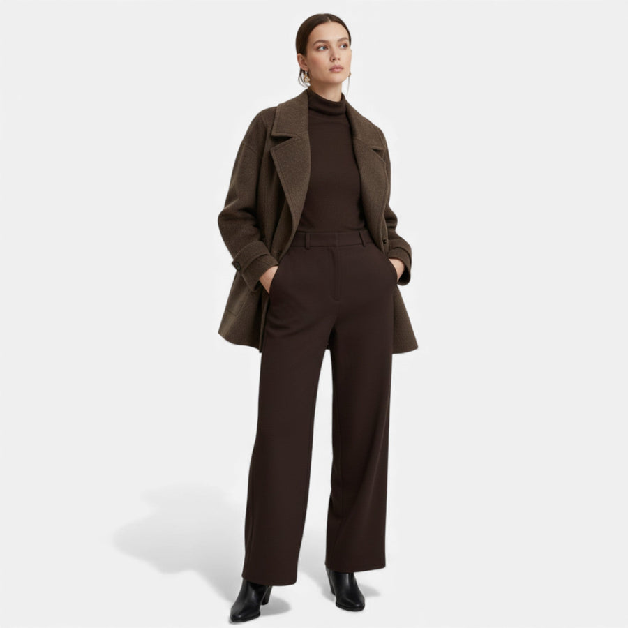 Casaco de Inverno Feminino em Lã de Alpaca Grossa