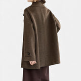 Casaco de Inverno Feminino em Lã de Alpaca Grossa