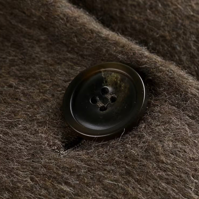 Casaco de Inverno Feminino em Lã de Alpaca Grossa