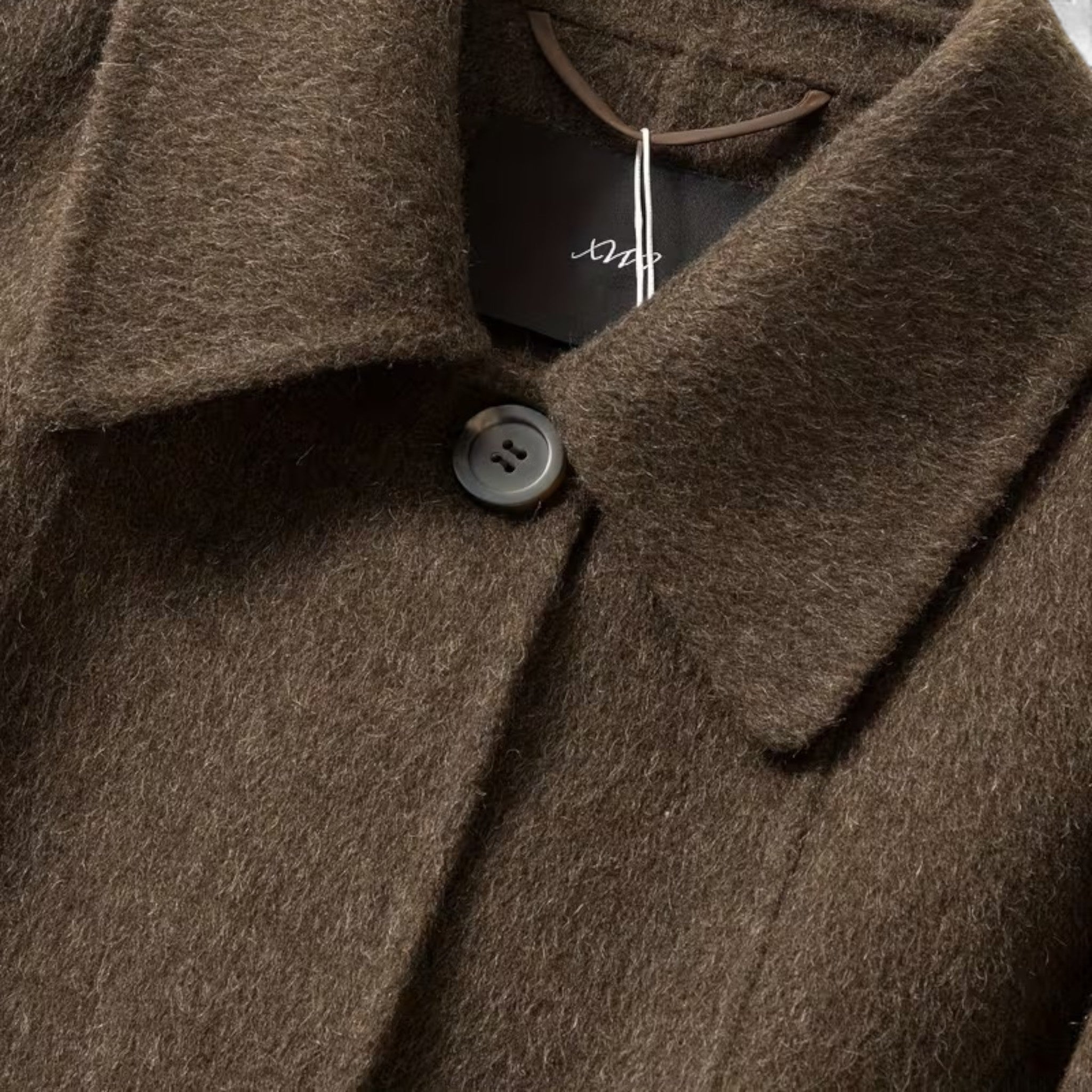 Casaco de Inverno Longo Estruturado em Lã Feminino