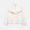 Casaco de Inverno Luxuoso em Pelo Sintético para Mulheres Branco
