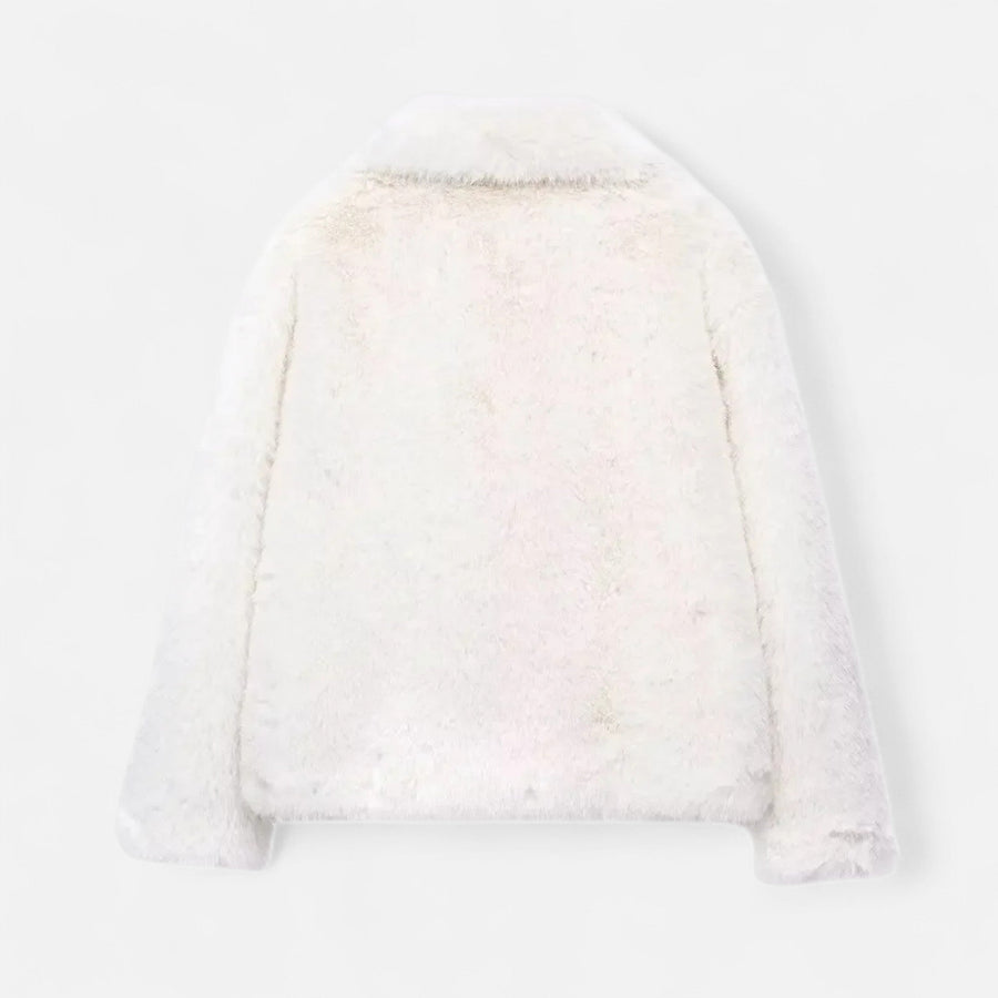 Casaco de Inverno Luxuoso em Pelo Sintético para Mulheres